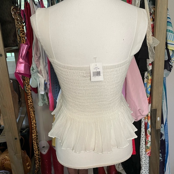 NWT! CAROLINA K embroidered Layla parrot cotton crop top - Picture 9 of 11